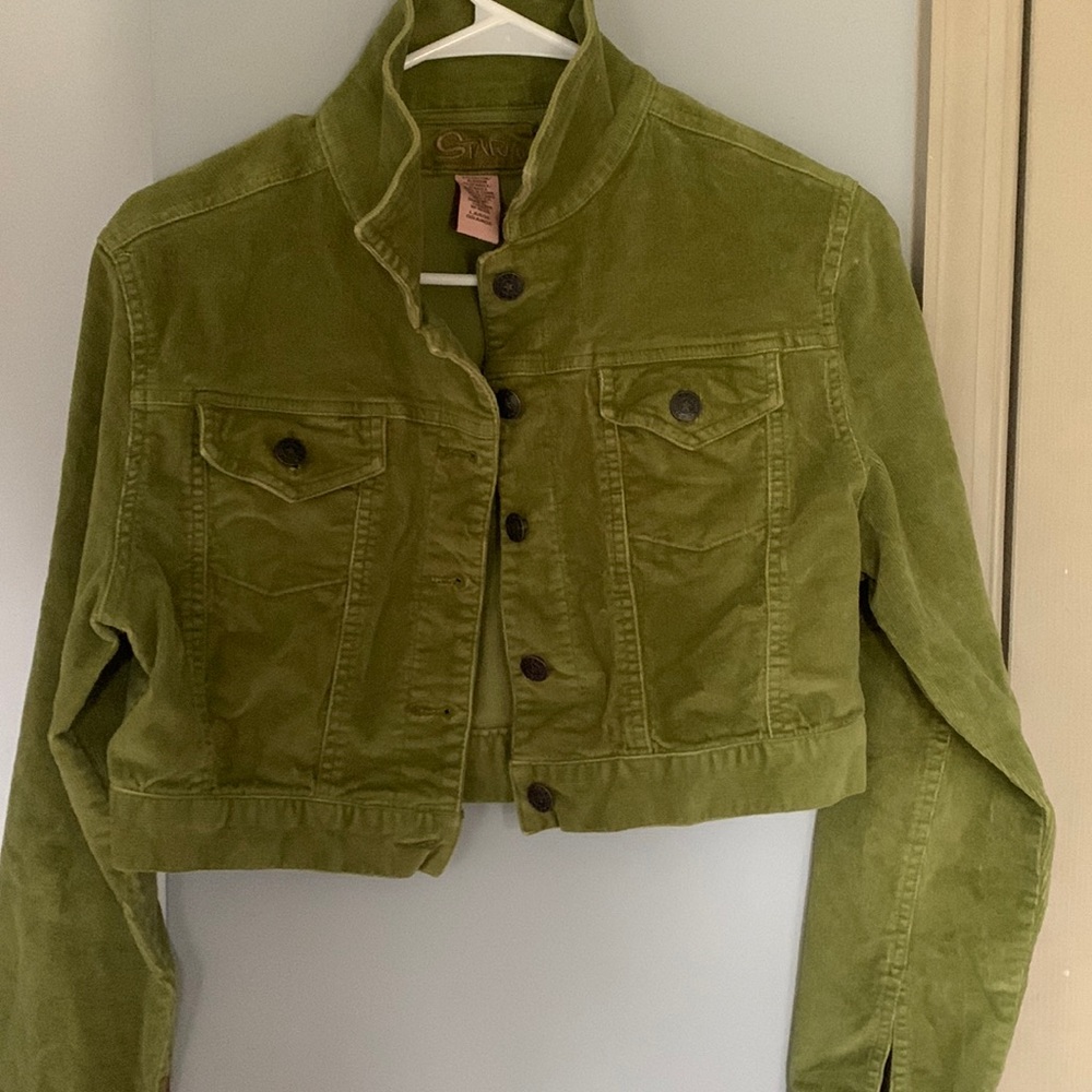 Lime green/kiwi corduroy 1/2 jacket